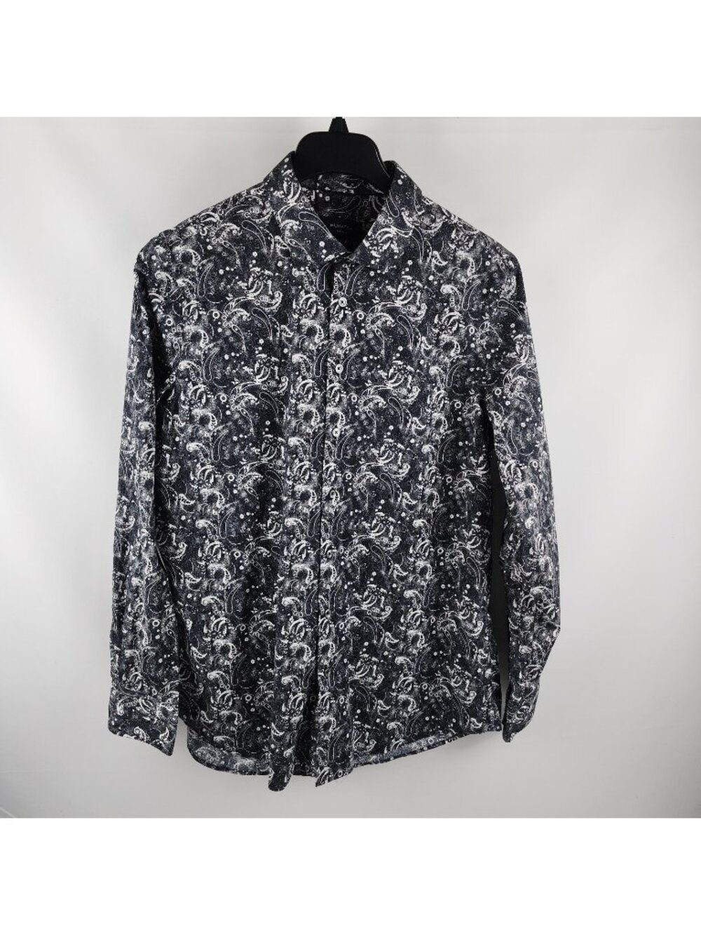 Bugatchi Dress Shirt Mens XL Multicolor Paisley Shaped Fit Comfort Stretch L/S